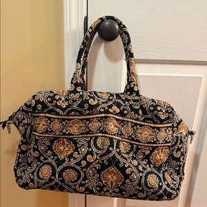 Vera Bradley Black and Tan Women's Travel Bag